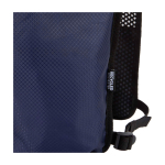 Waterdicht en reflecterend hardloopvest met drinksysteem kleur marineblauw weergave detail 1