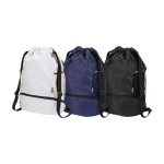 Sporttas van waterdicht gerecycled materiaal met schoenenvak 18 L kleur zwart tweede weergave meerdere kleuren