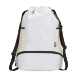 Sporttas van waterdicht gerecycled materiaal met schoenenvak 18 L kleur zand tweede weergave voorkant