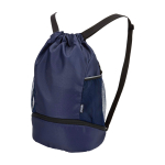 Sporttas van waterdicht gerecycled materiaal met schoenenvak 18 L kleur marineblauw derde weergave
