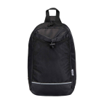 Schoudertas met drinksysteem van waterdicht gerecycled materiaal 6 L kleur zwart tweede weergave voorkant