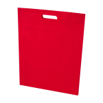 Extra sterke draagtas van gerecycled non-woven materiaal 5 L kleur rood