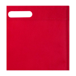 Extra sterke draagtas van gerecycled non-woven materiaal 5 L kleur rood weergave detail 1