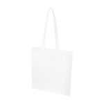 Handige tas van scheurbestendig gerecycled non-woven materiaal 6 L kleur wit
