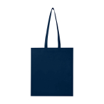 Handige tas van scheurbestendig gerecycled non-woven materiaal 6 L kleur marineblauw tweede weergave achterkant