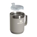 Campingbeker van gerecycled roestvrij staal 236 ml kleur grijs tweede weergave