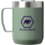 Campingmok van gerecycled roestvrij staal 236 ml Stanley Everyday kleur donkergroen weergave met logo