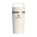 RVS reisbeker met lekvrije dop 350 ml kleur beige tweede weergave voorkant