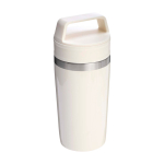 RVS reisbeker met lekvrije dop 350 ml kleur beige