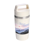 RVS reisbeker met lekvrije dop 350 ml kleur beige