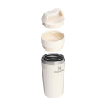 RVS reisbeker met lekvrije dop 350 ml kleur beige tweede weergave