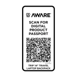 Duurzame multifunctionele reistas met laptopvak 9 L 14” kleur zwart vierde weergave