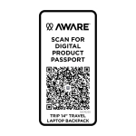 Duurzame multifunctionele reistas met laptopvak 9 L 14” kleur cyaan blauw vierde weergave