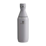 Drinkfles van gerecycled RVS met dubbele opening 350 ml kleur grijs