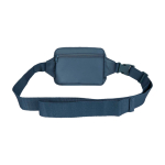 Reis-schoudertas van gerecycled polyester met compartiment 1 L kleur cyaan blauw tweede weergave achterkant