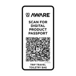 Toilettas van gerecycled polyester met groot ondervak 6 L kleur zwart derde weergave