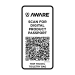 Toilettas van gerecycled polyester met groot ondervak 6 L kleur cyaan blauw derde weergave