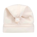 Toilettas van gerecycled polyester met groot ondervak 6 L kleur gebroken wit weergave zijkant