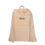 Trekkoordrugzak van gerecycleerde sherpa met voorvak 9 L met afdrukgebied