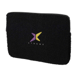 Laptophoes van gerecycleerde sherpa met binnenvakken 13” kleur zwart