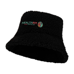 Bucket hat van sherpa die warmte en lichtheid combineert kleur zwart