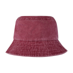 Bobhoed van gewassen katoen met tijdloos design 245 g/m² kleur bordeaux tweede weergave achterkant