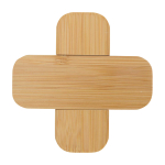 Kleine bamboe onderzetter met afgeronde hoeken kleur naturel tweede weergave voorkant