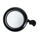 Fietsbel van aluminium en plastic met helder geluid kleur zwart tweede weergave voorkant