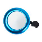 Fietsbel van aluminium en plastic met helder geluid kleur blauw tweede weergave voorkant
