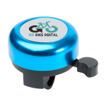 Fietsbel van aluminium en plastic met helder geluid kleur blauw weergave tampondruk