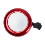 Fietsbel van aluminium en plastic met helder geluid kleur rood tweede weergave voorkant