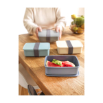 Lunchbox van gerecycled plastic 800 ml Recycled kleur grijs luxe weergave