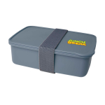 Lunchbox van gerecycled plastic 800 ml Recycled kleur grijs weergave tampondruk