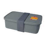 Lunchbox van gerecycled plastic 800 ml Recycled kleur donkergrijs weergave tampondruk