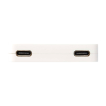 USB-hub met 4 poorten met USB- en Type-A- en Type-C-uitgangen kleur wit