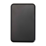 Magnetische draadloze powerbank van gerecycled plastic 10.000 mAh kleur zwart tweede weergave voorkant