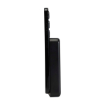 Magnetische draadloze powerbank van gerecycled plastic 10.000 mAh kleur zwart weergave zijkant