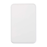 Magnetische draadloze powerbank van gerecycled plastic 10.000 mAh kleur wit tweede weergave voorkant