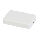Magnetische draadloze powerbank van gerecycled plastic 10.000 mAh kleur wit tweede weergave