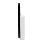 Magnetische draadloze powerbank van gerecycled plastic 10.000 mAh kleur wit weergave zijkant