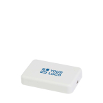 Magnetische draadloze powerbank van gerecycled plastic 10.000 mAh met afdrukgebied