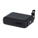 Powerbank van gerecycled plastic met snellaadfunctie 10.000 mAh kleur zwart tweede weergave