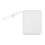 Powerbank van gerecycled plastic met snellaadfunctie 10.000 mAh kleur wit tweede weergave voorkant