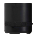 Draadloze luidspreker van gerecycled plastic met microfoon 3W kleur zwart tweede weergave voorkant