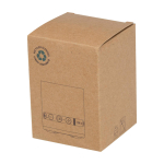 Draadloze luidspreker van gerecycled plastic met microfoon 3W kleur zwart tweede weergave met doos