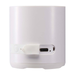 Draadloze luidspreker van gerecycled plastic met microfoon 3W kleur wit weergave detail 1