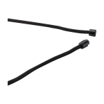 Telefoonlanyard met duurzaam bamboedetail in het midden kleur zwart weergave detail 1