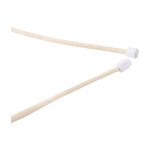 Telefoonlanyard met duurzaam bamboedetail in het midden kleur wit weergave detail 1