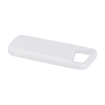 Waterbestendige eco-powerbank met karabijnhaak 5.000 mAh kleur wit tweede weergave