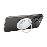 Magnetische telefoonhouder met ringvormige standaard kleur wit